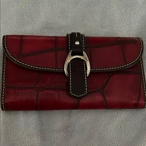 Dooney & Bourke Red Croco Wallet